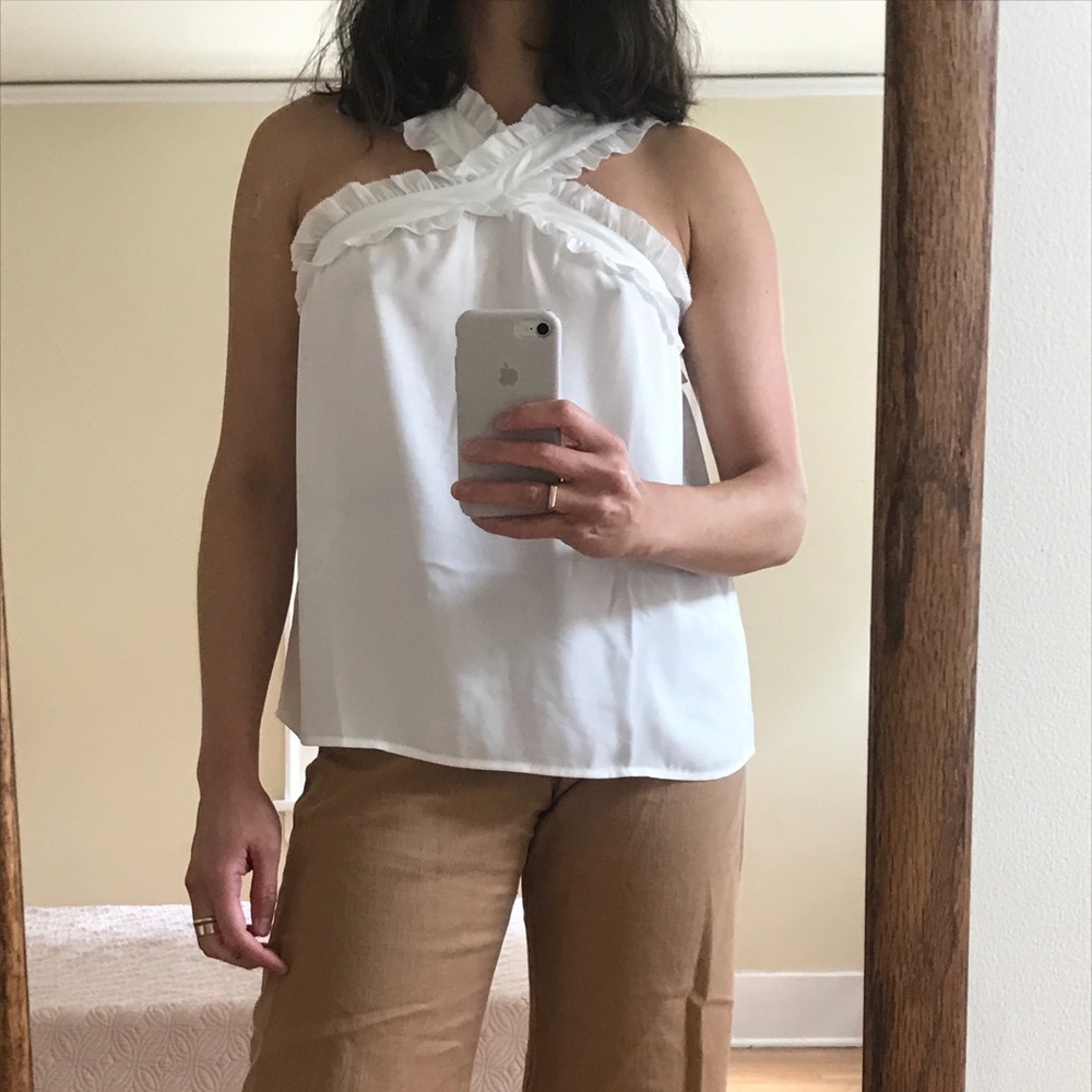 J. Crew occasion front cross strap tank